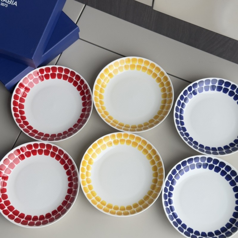 Set posuđa za stol - keramika, retro i vintage stil, ručno oslikana površina, pogodno za mikrovalnu pećnicu