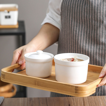 Lidefeng porcelanska zdjela s poklopcem, tiskano logotip, jednostavan stil, nije pogodna za mikrovalnu, pogodna za hotelsku i catering uslugu
