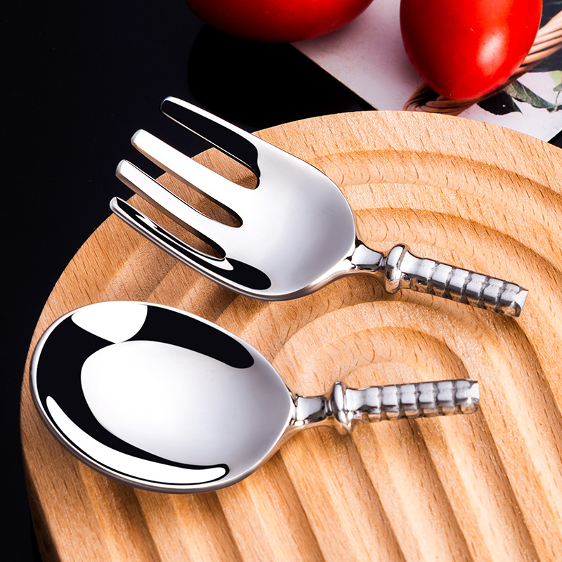 Dječja glavica za vilicu i žlicu od 316L nehrđajućeg čelika – Rich Kitchen, od 6 mjeseci, praktično i svestrano