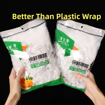 Joon Man Fresh-Keeping Film Sleeve – едноразово покривало за съдове в хладилника, прахозащитно и запечатващо, 150 бр., за домакинство