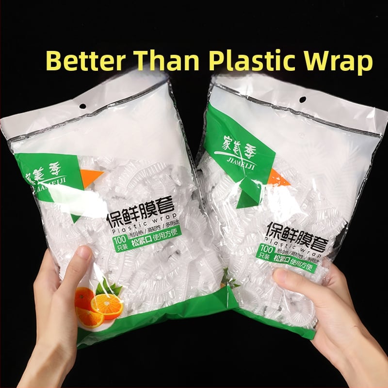 Joon Man Fresh-Keeping Film Sleeve – едноразово покривало за съдове в хладилника, прахозащитно и запечатващо, 150 бр., за домакинство