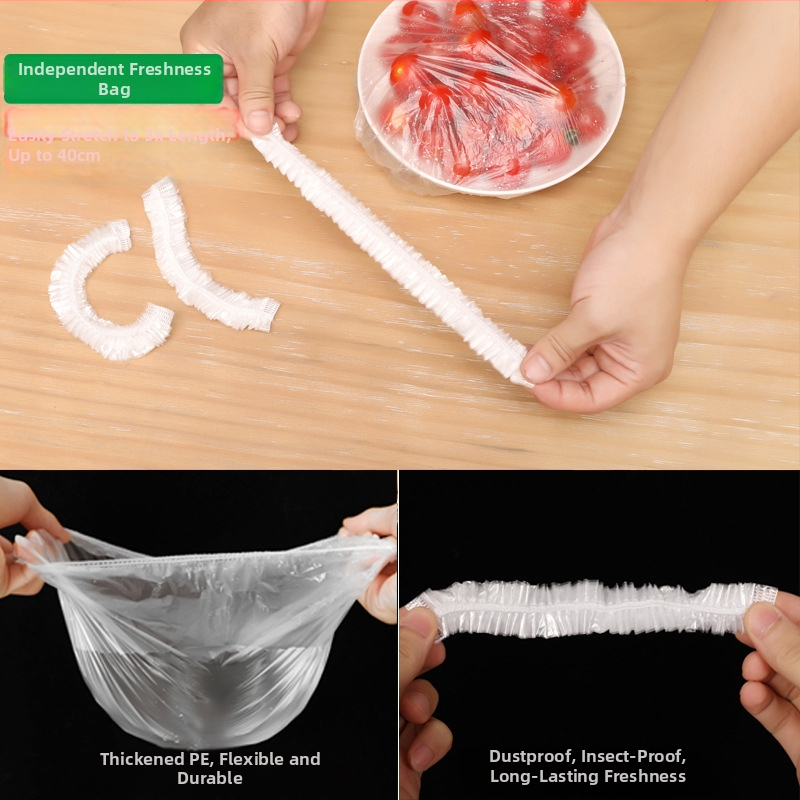 Joon Man Fresh-Keeping Film Sleeve – едноразово покривало за съдове в хладилника, прахозащитно и запечатващо, 150 бр., за домакинство