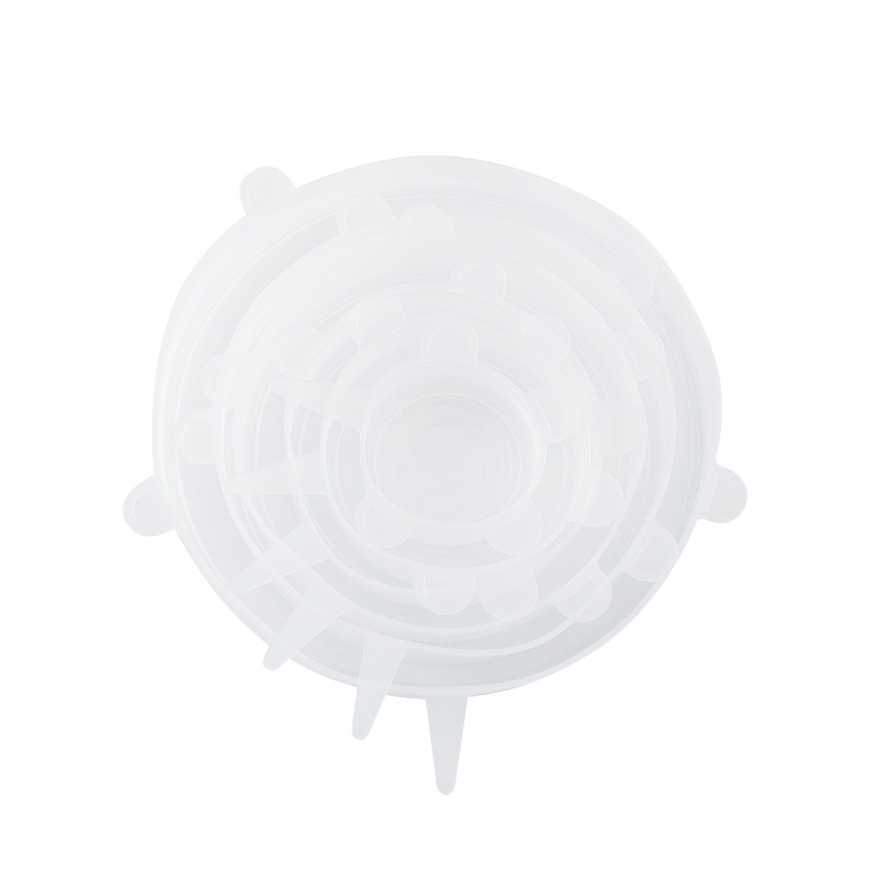 Naher καπάκια σιλικόνης, σετ 6 τεμαχίων, αδιαρροϊκά, πολυλειτουργικά κάλυμματα για μπολ, ποτήρια, φρούτα και λαχανικά