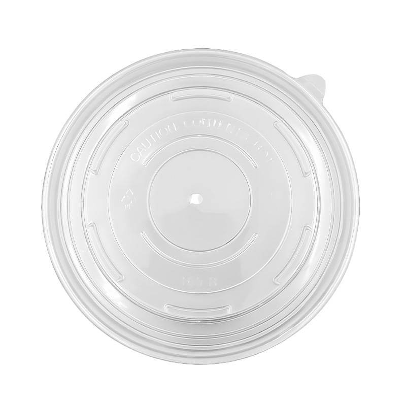 Μίας χρήσεως στρογγυλό διαφανές καπάκι PP για μπολ σαλάτας, με παχύτερο σφραγιστικό για τη φρεσκάδα