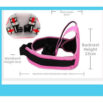 Pás sedadla na jazdu na bicykli s Oxford textíliou, dĺžka 1.65 m, detská bezpečnostná slučka