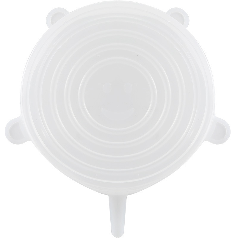 Set de 6 capace din silicon pentru alimente, rezistente la praf și scurgeri, stil simplu, cod produs A1700