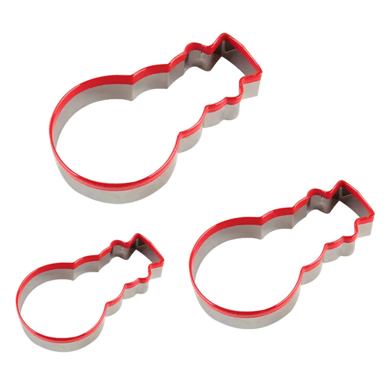 Set kalupa za kekse s figurama: medeni muškarac, božićno drvce i snježni čovjek — nehrđajući čelik (Materijal: nehrđajući čelik; Oblik: nepravilan; Kategorija: kalupi za kekse; Stil: modernna jednostavnost; Namjena: pečenje keksa)