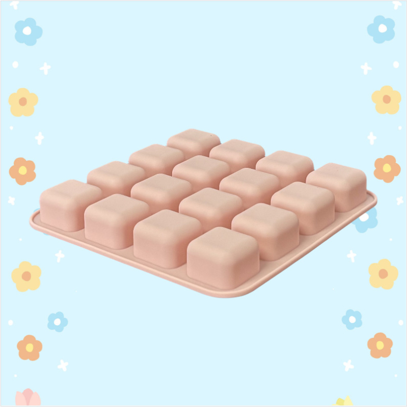 Silikonski kvadratni kalup za čokoladu, žele, puding i mousse (set od 16 komada)