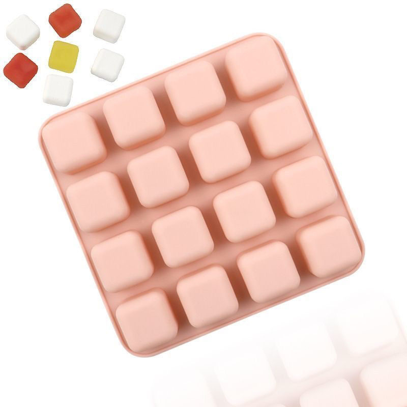 Silikonski kvadratni kalup za čokoladu, žele, puding i mousse (set od 16 komada)