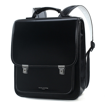 Školski ruksak od PU kože, japanskog stila, smanjenje opterećenja i zaštita kralježnice, zakrivljene naramenice