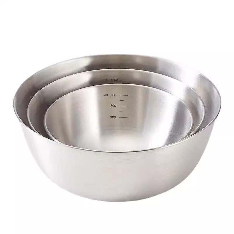 Posuda od nehrđajućeg čelika, okruglog oblika, modern minimalistički dizajn, jednobojna površina, promjer 17–22,9 cm
