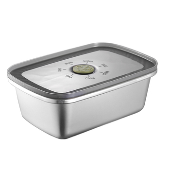 304 неръждаема стомана, квадратна кутия за съхранение на храна за плодове и храни, подходяща за микровълнова печка