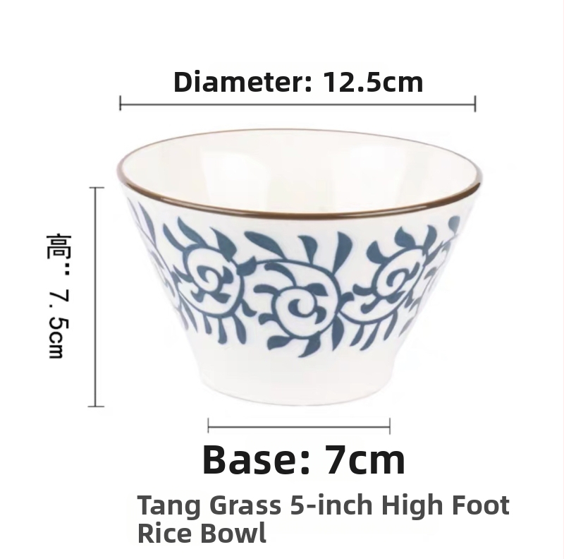Porcelanska zdjela japanskog stila, okruglog oblika, mikrovalna sigurna, razni uzorci