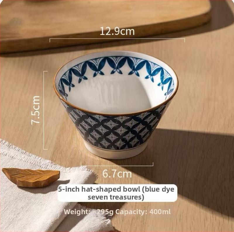 Porcelanska zdjela japanskog stila, okruglog oblika, mikrovalna sigurna, razni uzorci