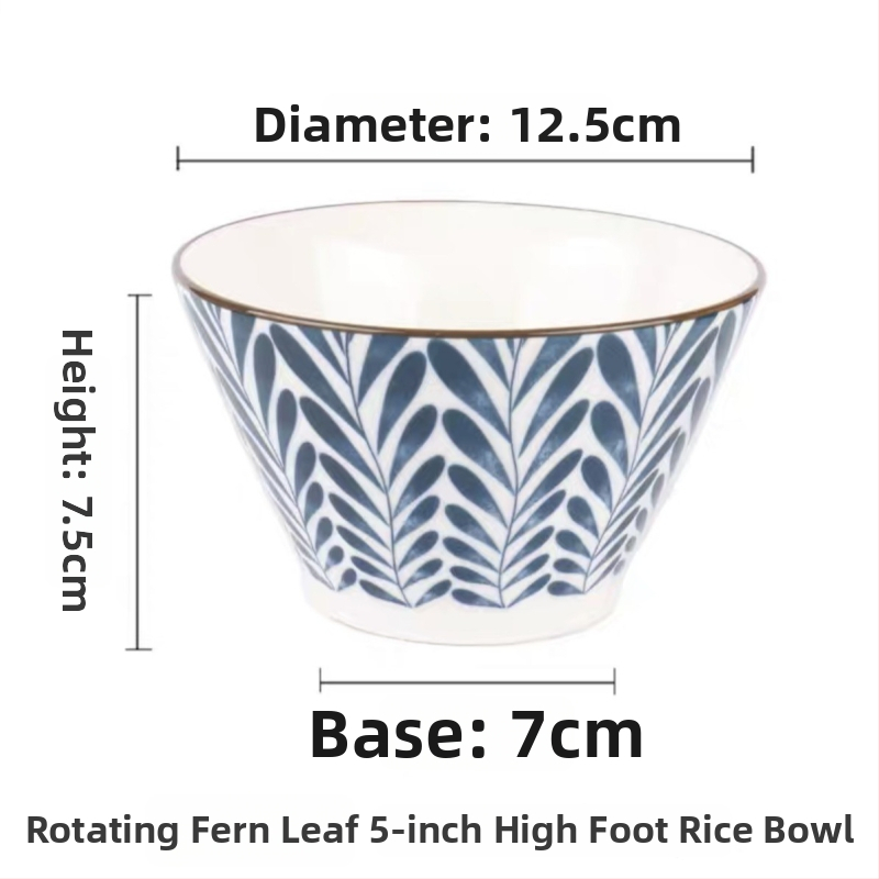 Porcelanska zdjela japanskog stila, okruglog oblika, mikrovalna sigurna, razni uzorci
