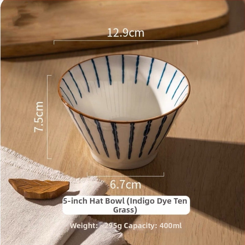Porcelanska zdjela japanskog stila, okruglog oblika, mikrovalna sigurna, razni uzorci