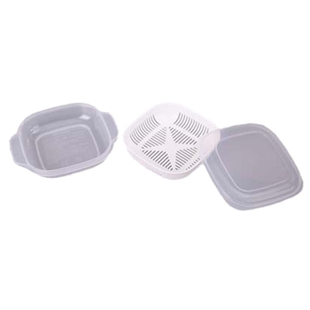 Кутия за обяд, подходяща за микровълнова, японски стил, квадратна форма, обем 301–500 мл, полипропилен