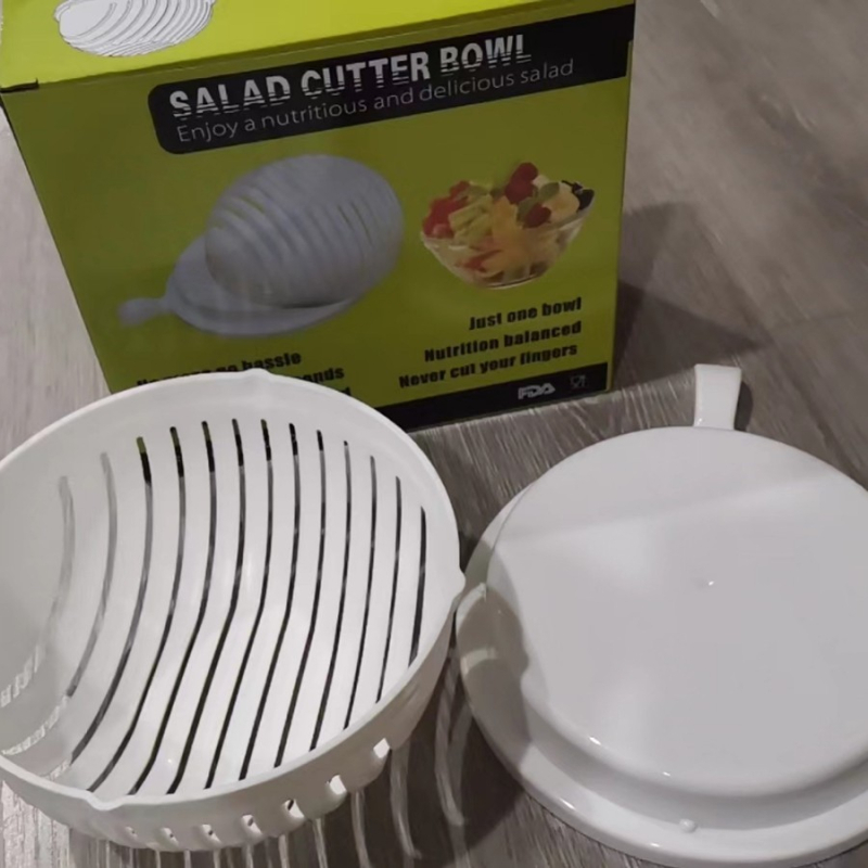 Plastična okrugla zdjela za voćnu salatu s valovitim prugastim uzorkom, prilagodljiva, mikrovalna kompatibilnost