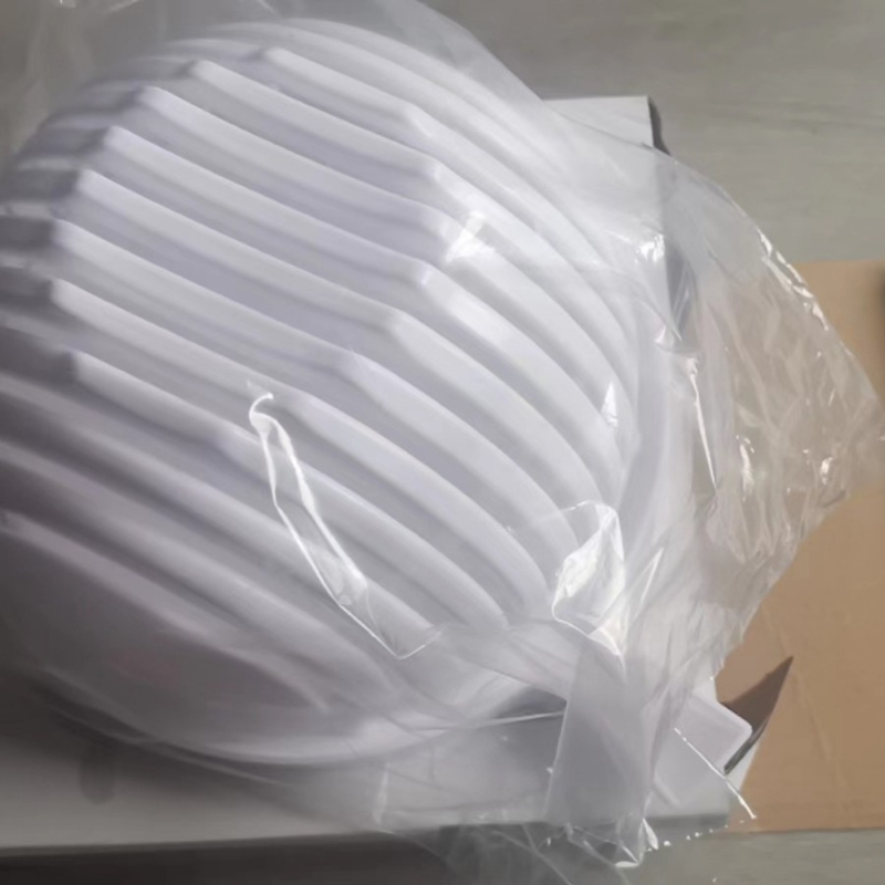 Plastična okrugla zdjela za voćnu salatu s valovitim prugastim uzorkom, prilagodljiva, mikrovalna kompatibilnost