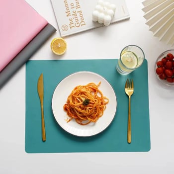 Silikonska podmetač za stol kvadratnog oblika, jednobojna, moderni minimalistički stil, otporna na toplinu, zgusnjen silikon