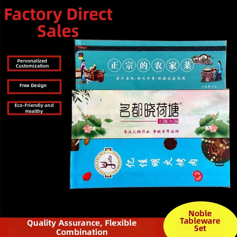 Jednorázový set paličiek s vlhkou utierkou a zubnými špáradlami pre reštaurácie — bambus, balenie 400 ks, mikrovlnná rúra bezpečné, biologicky rozložiteľné, tlač loga k dispozícii