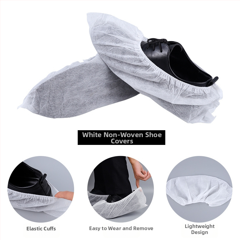 Jednorazové návleky na topánky z netkanej textílie, 30 g, protisklzové, prachotesné, odolné voči opotrebeniu, pre pracoviská