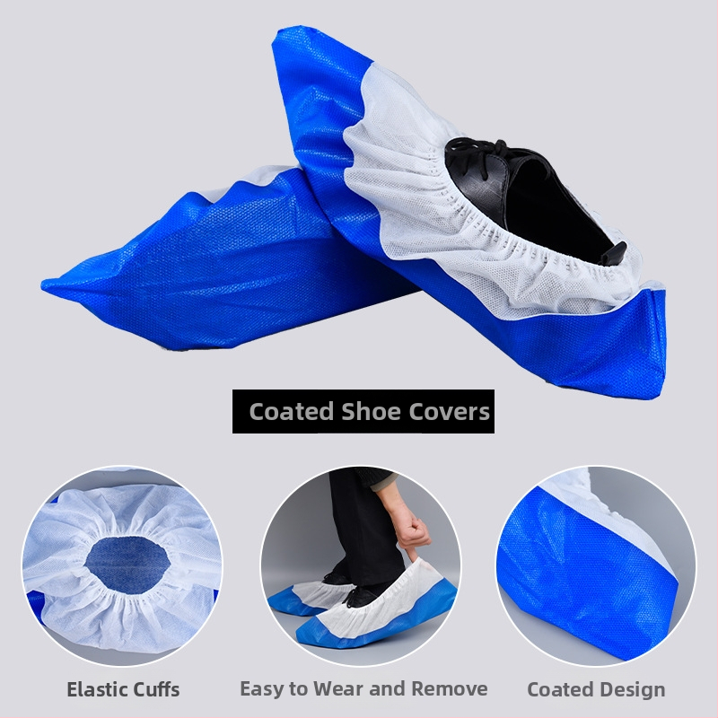 Jednorazové návleky na topánky z netkanej textílie, 30 g, protisklzové, prachotesné, odolné voči opotrebeniu, pre pracoviská