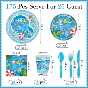 Hui shi комплект еднократни хартиени чинии и подноси, материал: хартия; форма: кръгла; печат на лого: наличен; персонализация: да