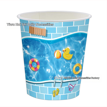 Hui shi комплект еднократни хартиени чинии и подноси, материал: хартия; форма: кръгла; печат на лого: наличен; персонализация: да