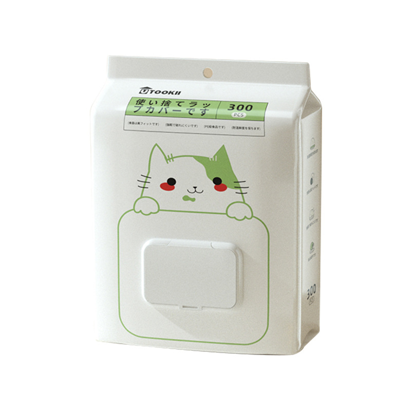 Еднократна покривка за свежест на храните с издърпващ се дизайн за купи и чинии – хранителна пластмаса, прахоустойчива, 60 бр. в кутия