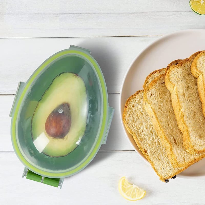 Kutija za avokado za očuvanje svježine, plastična, kapacitet do 300 ml, čuva svježinu i zatvara, prijenosna