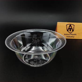 Еднократна прозрачна кристална купа, пластмасова, кръгла, 250–380 мл, комплект 50 бр., за хранителни цели