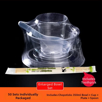 Jednorazová krištáľová misa, plast vhodný pre potraviny, prispôsobiteľná, nerozložiteľná