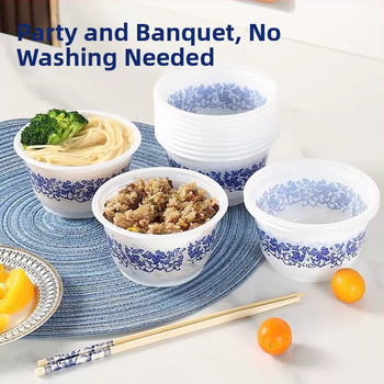 Jednorázová plastová okrúhla miska, objem 360 ml, hrúbka 100, 40 ks na balenie, krabica 1000 ks