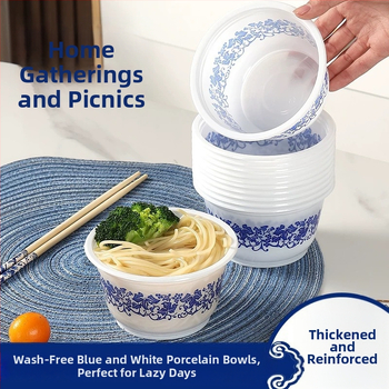 Jednorázová plastová okrúhla miska, objem 360 ml, hrúbka 100, 40 ks na balenie, krabica 1000 ks