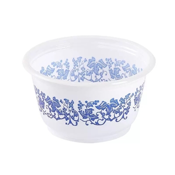 Egyszer használatos műanyag kerek tál, kapacitás 360 ml, vastagság 100, 40 db/csomag, dobozban 1000 db