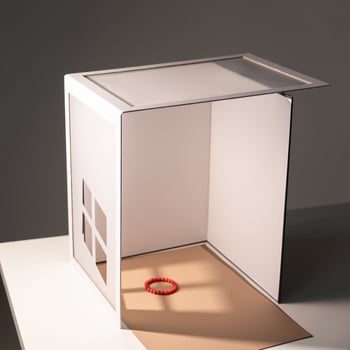 Minofoto Панел с мека светлина за фотография на бижута, сгъваем, хартиен корпус, товар до 2 кг, без потъмняване