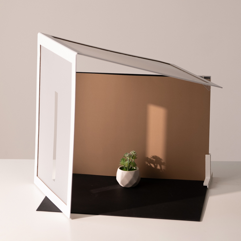 Minofoto Панел с мека светлина за фотография на бижута, сгъваем, хартиен корпус, товар до 2 кг, без потъмняване