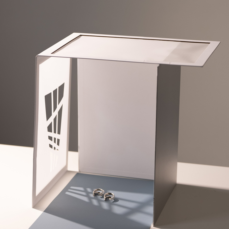 Minofoto Панел с мека светлина за фотография на бижута, сгъваем, хартиен корпус, товар до 2 кг, без потъмняване