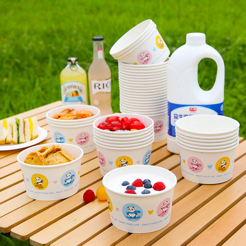 Одноразова хартиена купа за изнасяне – хранителен клас, материал: хартия, капацитет 360-560-660 ml, опаковка 40 бр