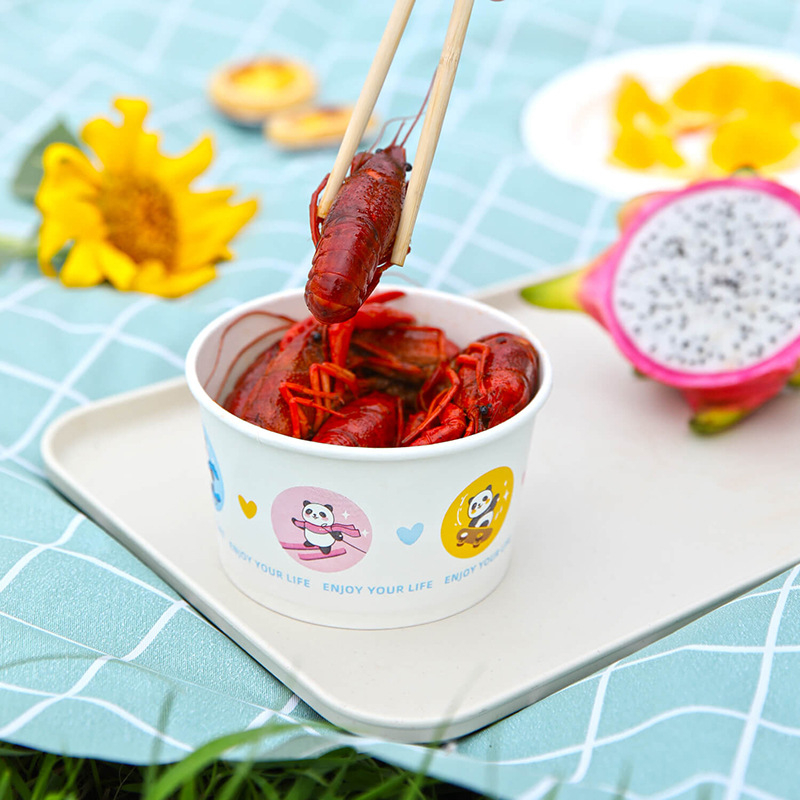 Одноразова хартиена купа за изнасяне – хранителен клас, материал: хартия, капацитет 360-560-660 ml, опаковка 40 бр