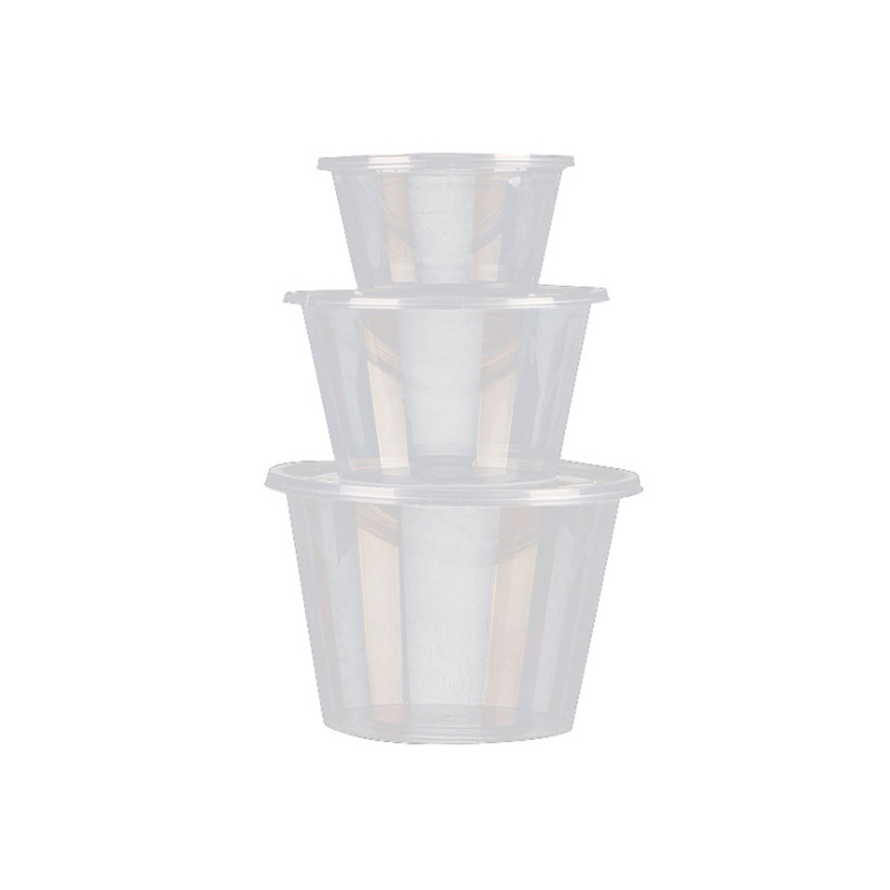 Пластмасова кръгла кутия за обяд със капак, прозрачен разносен съд, подходящ за микровълнова печка