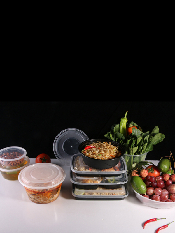 Еднократна кръгла пластмасова купа, инжекционно формована и удебелена за хранене; персонализирана обработка; неразградима.