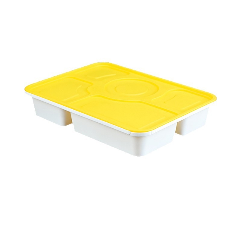 Healthy People пет отделения еднократна кутия за обяд с антикрадешки заключващ механизъм, микровълнова безопасна, PP материал
