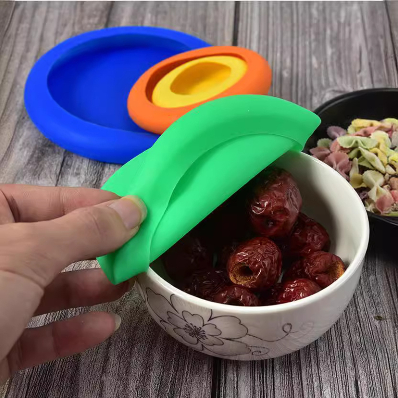 STUI Τετράδα καπακιών από σιλικόνη για κεραμικά μπολ – κυκλικά, αεροστεγή, κατάλληλα για ψυγείο και φούρνο μικροκυμάτων