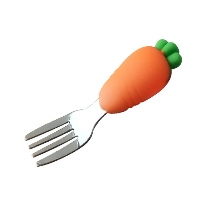 Dječji pribor: žlica i vilica, nehrđajući čelik, za djecu od 3 mjeseca, stil kreativne crtića