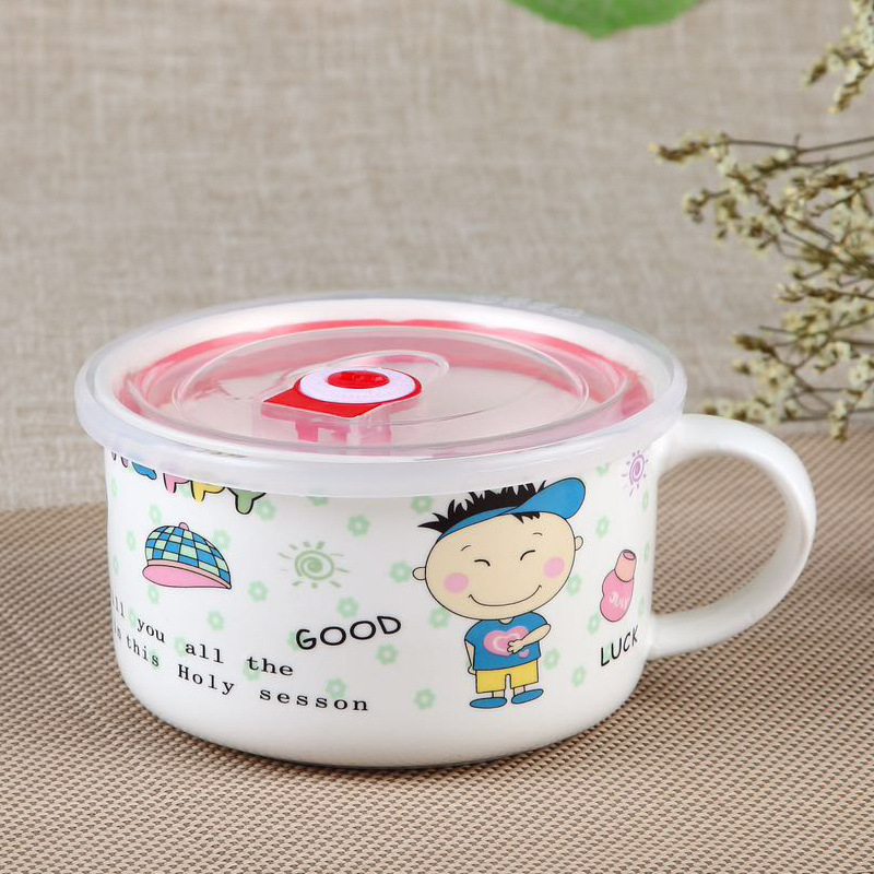 Porcelanska zdjela s poklopcem i držačem, okruglog oblika, dekor pod glazurom, nije prikladna za mikrovalnu