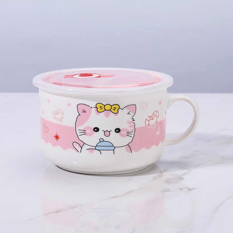 Porcelanska zdjela s poklopcem i držačem, okruglog oblika, dekor pod glazurom, nije prikladna za mikrovalnu