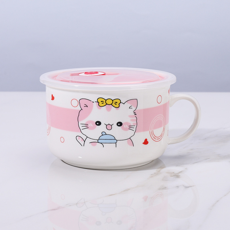 Porcelanska zdjela s poklopcem i držačem, okruglog oblika, dekor pod glazurom, nije prikladna za mikrovalnu
