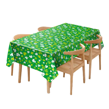 Jednokratna stolnjica od polietilena s motivom četverolistne djeteline, pravokutnog oblika, debljina 0,03, prilagodljiva